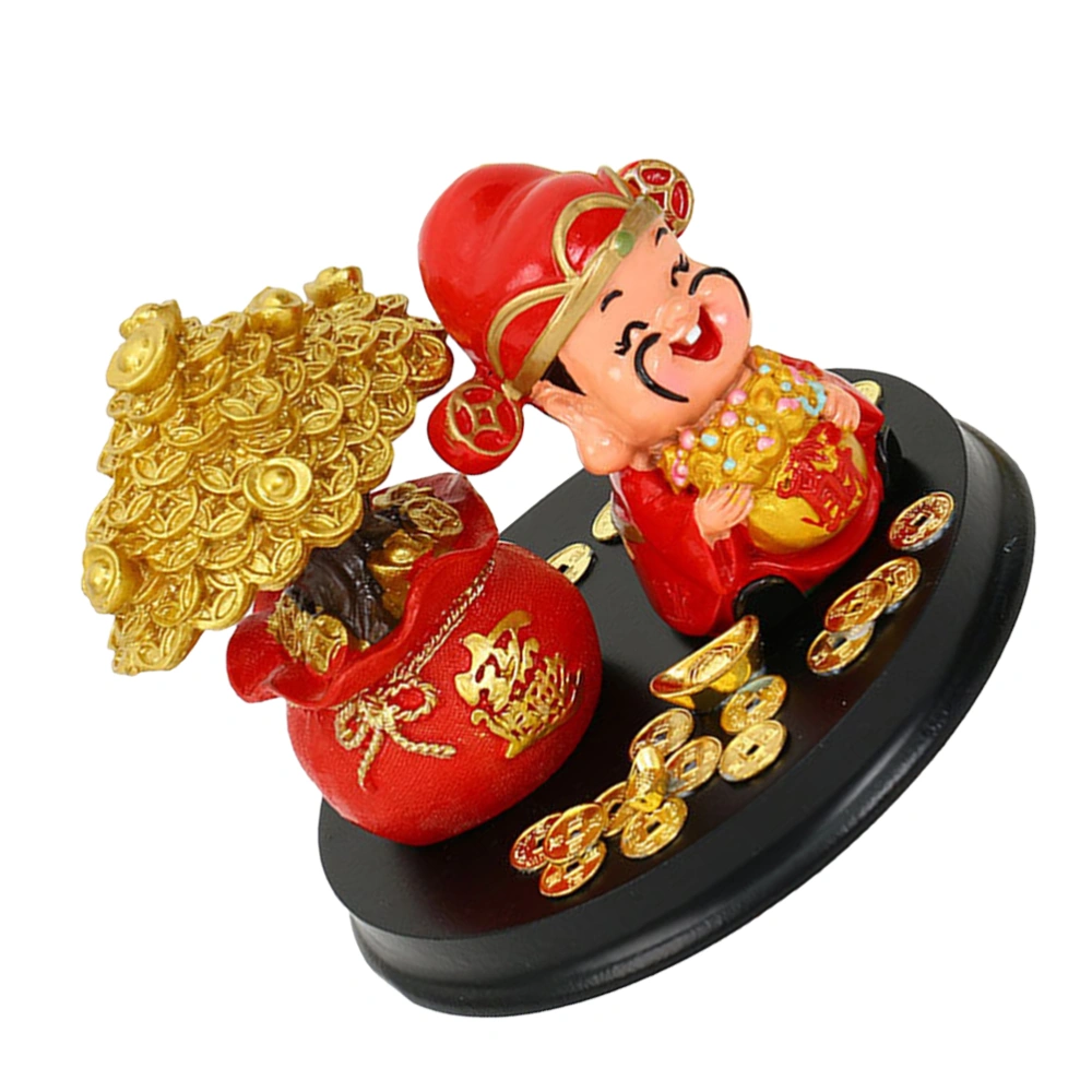 The God Of Wreath Resin Figure Adorable Cartoon Resin Crafts Resin Ornament