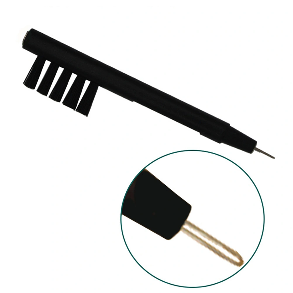 5 Pcs U-shaped Hearing Amplifier Cleaning Brush with Wax Loop and Magnet (Black)