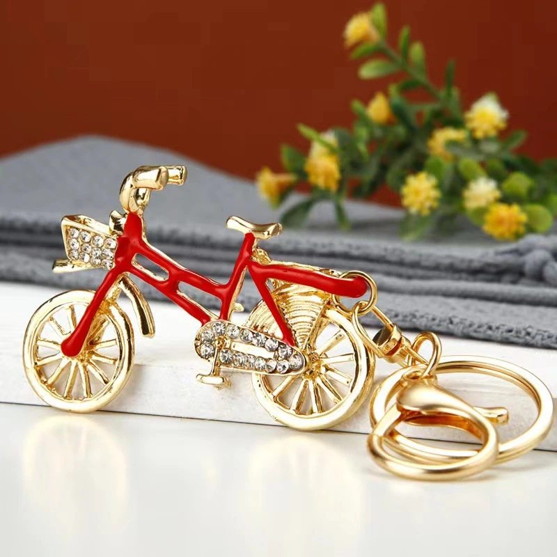 Adorable Bicycle Key Chain Delicate Bicycle Pendant Multi-function Bag Pendant