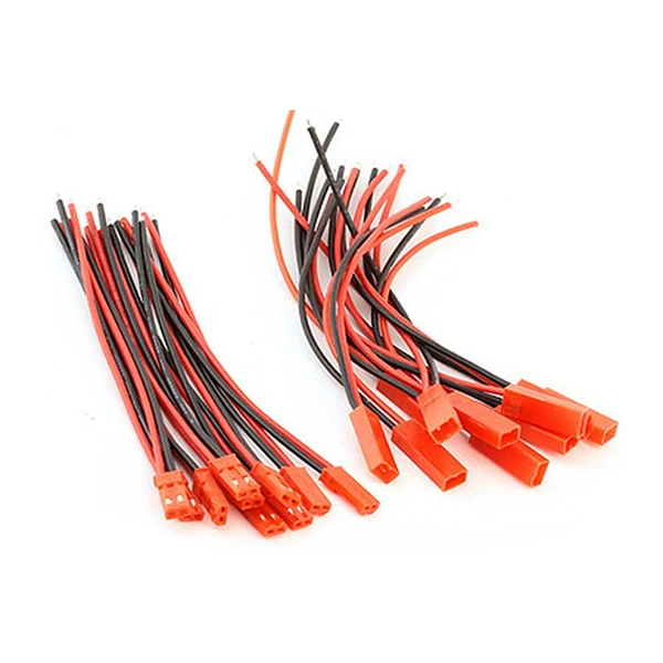 10 Pairs of 10CM 2-pin Male Female JST Plug Connectors with Wire