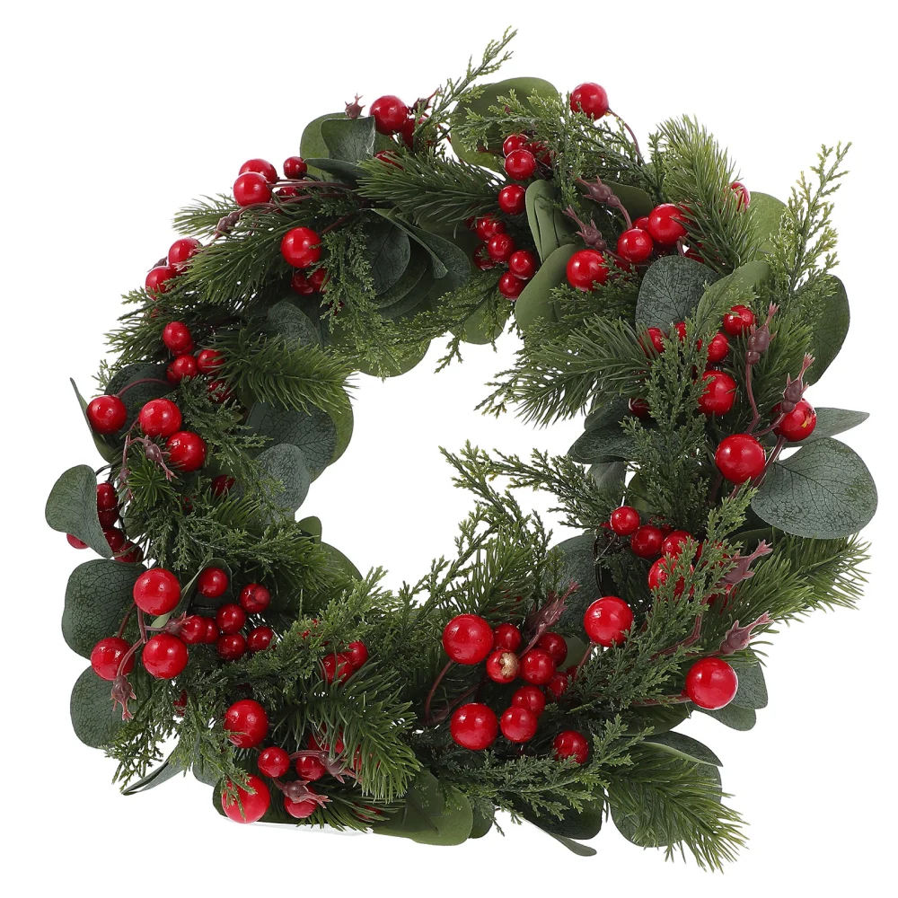 1pc Artificial Eucalyptus Leaves Berry Pendant Handmade Xmas Decorative Wreath