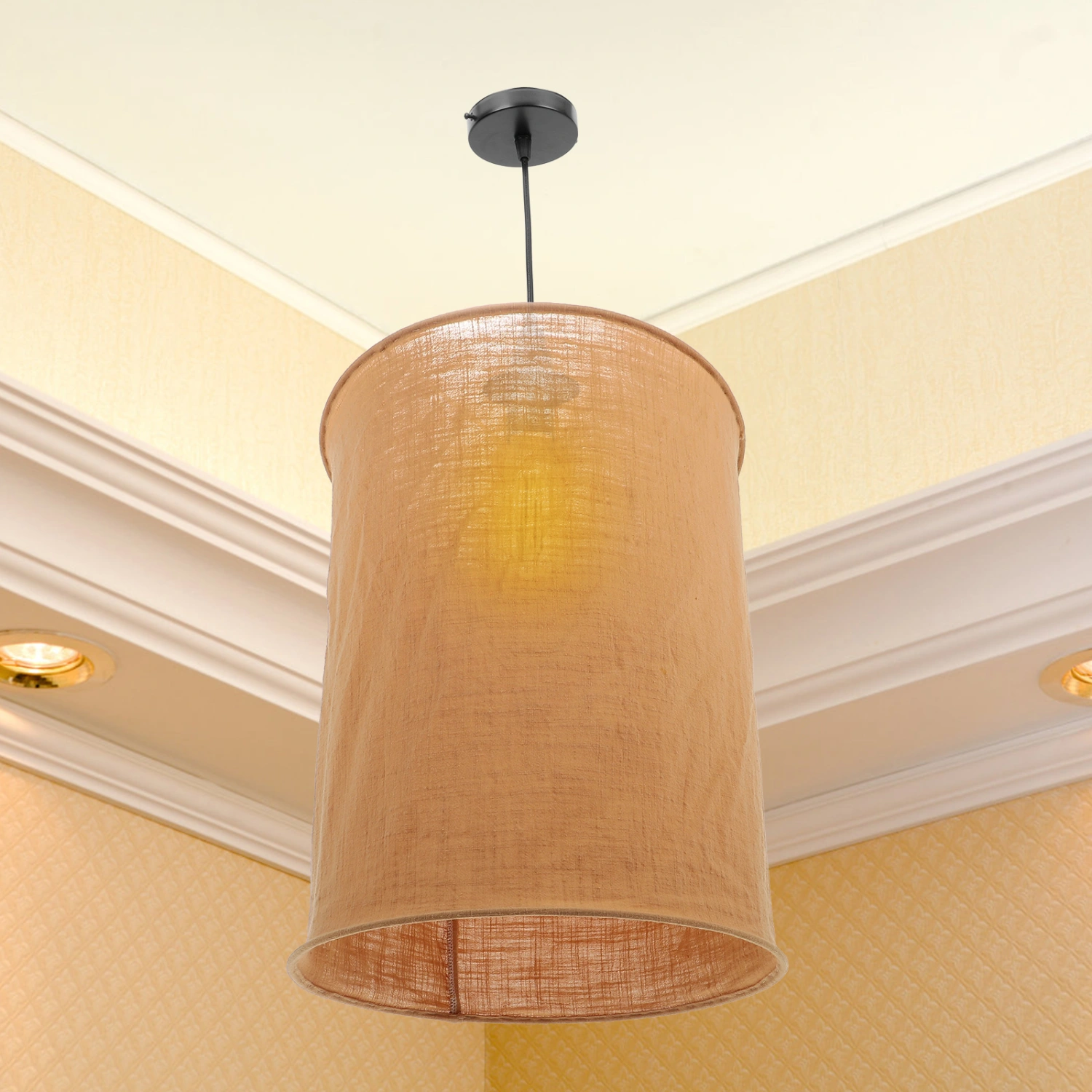 Folding Cloth Lampshade Simple Hanging Lamp Shade Pendant Lamp Ceiling Light Shade