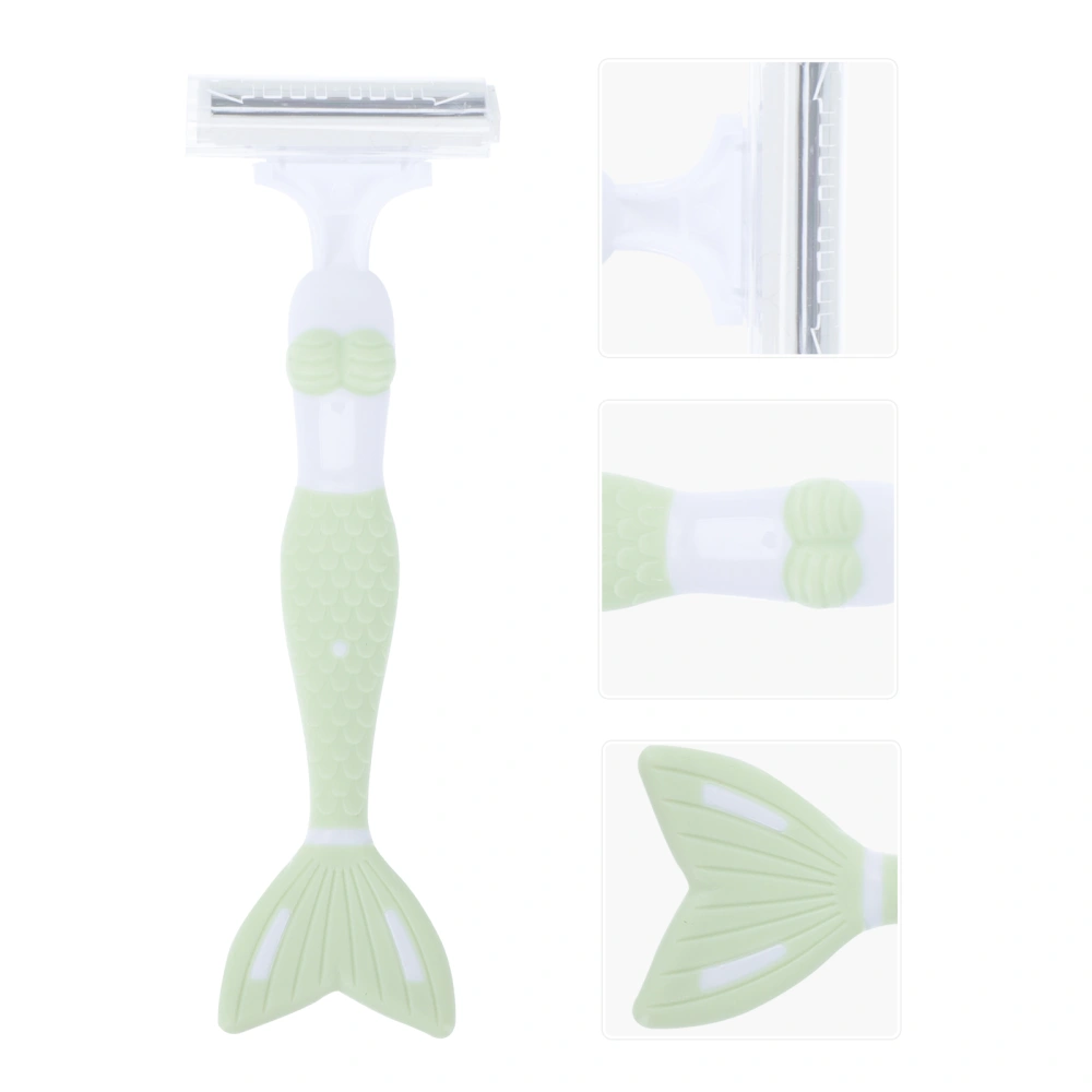 2 Sets Lovely Mermaid Body Hair Razor Female Manual Body Hair Shaving Razor