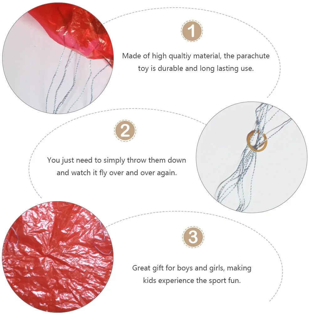 10Pcs Parachute Soldiers Toys Throwing Toys Outdoor Parachute Flying Toys