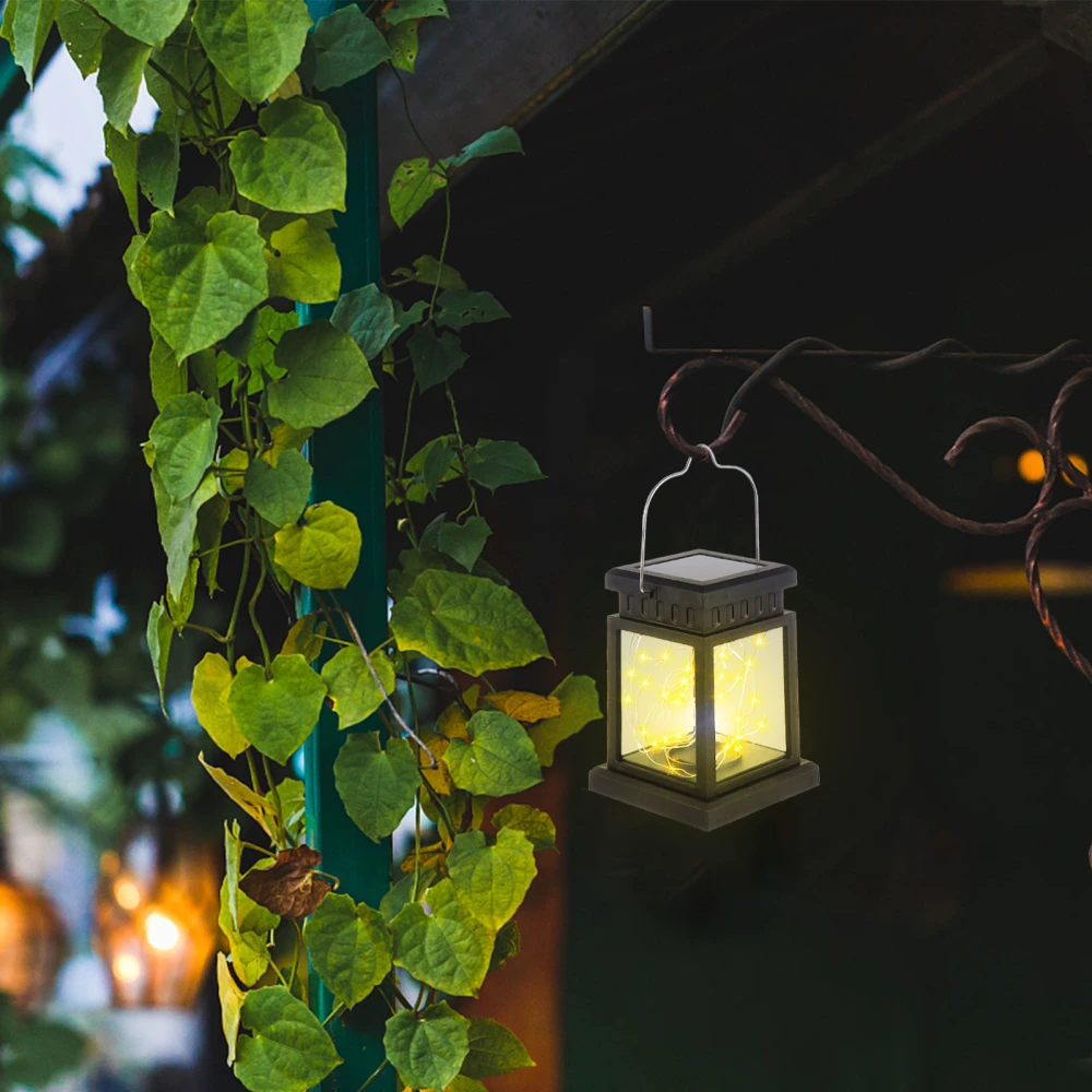 1pc Creative Solar Copper Wire Light Wrought Iron Vintage Light Decoration