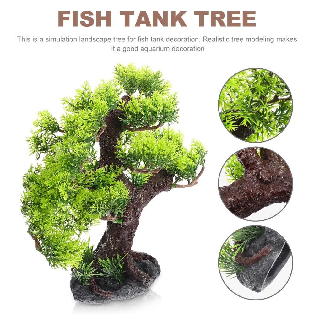 Aquarium Tree Decor Aquarium Resin Plant Fish Tank Landscape Decor Simulated Tree