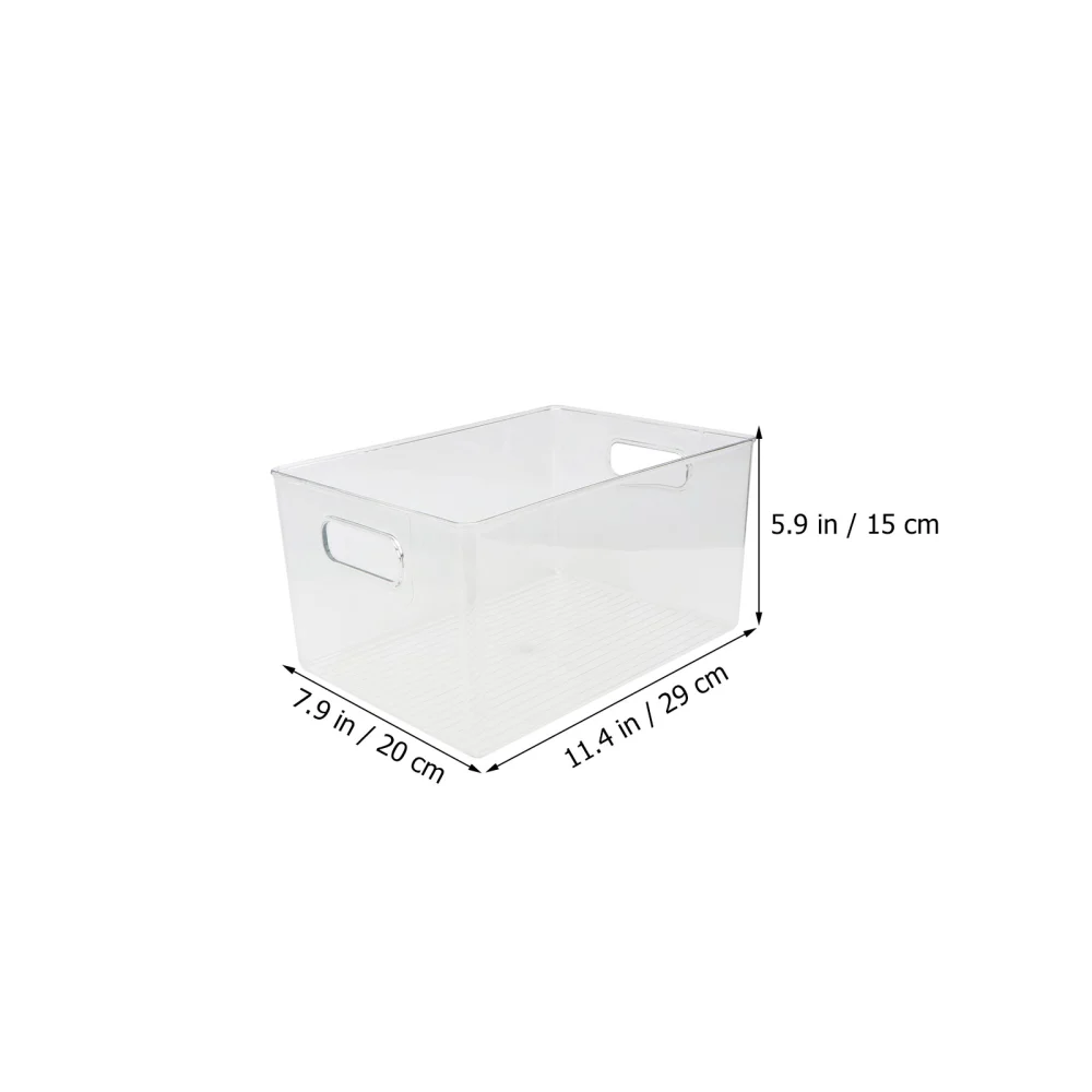 1pc Multipurpose Transparent Book Storage Dual-handle Book Storage Container