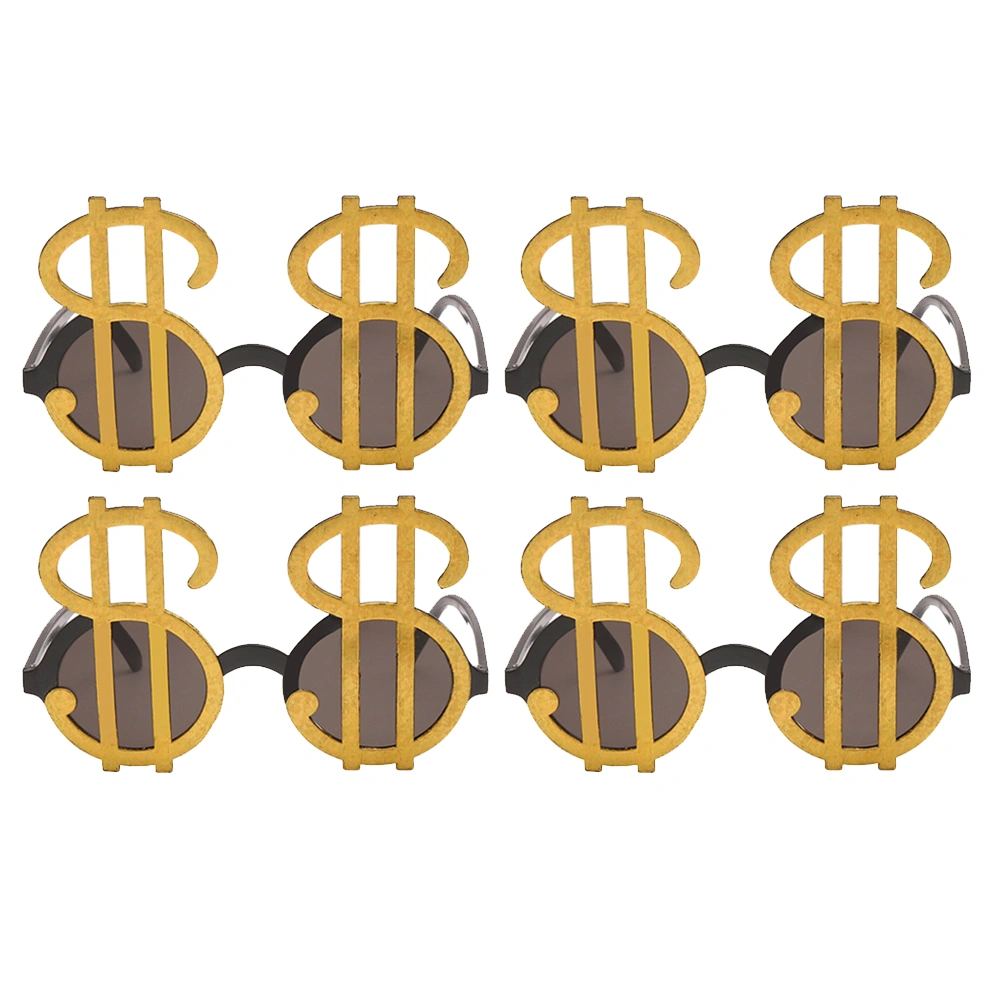 4pcs Funny Dancing Party Dollar Eye Glasses Cosplay Glasses Party Glasses Ornament