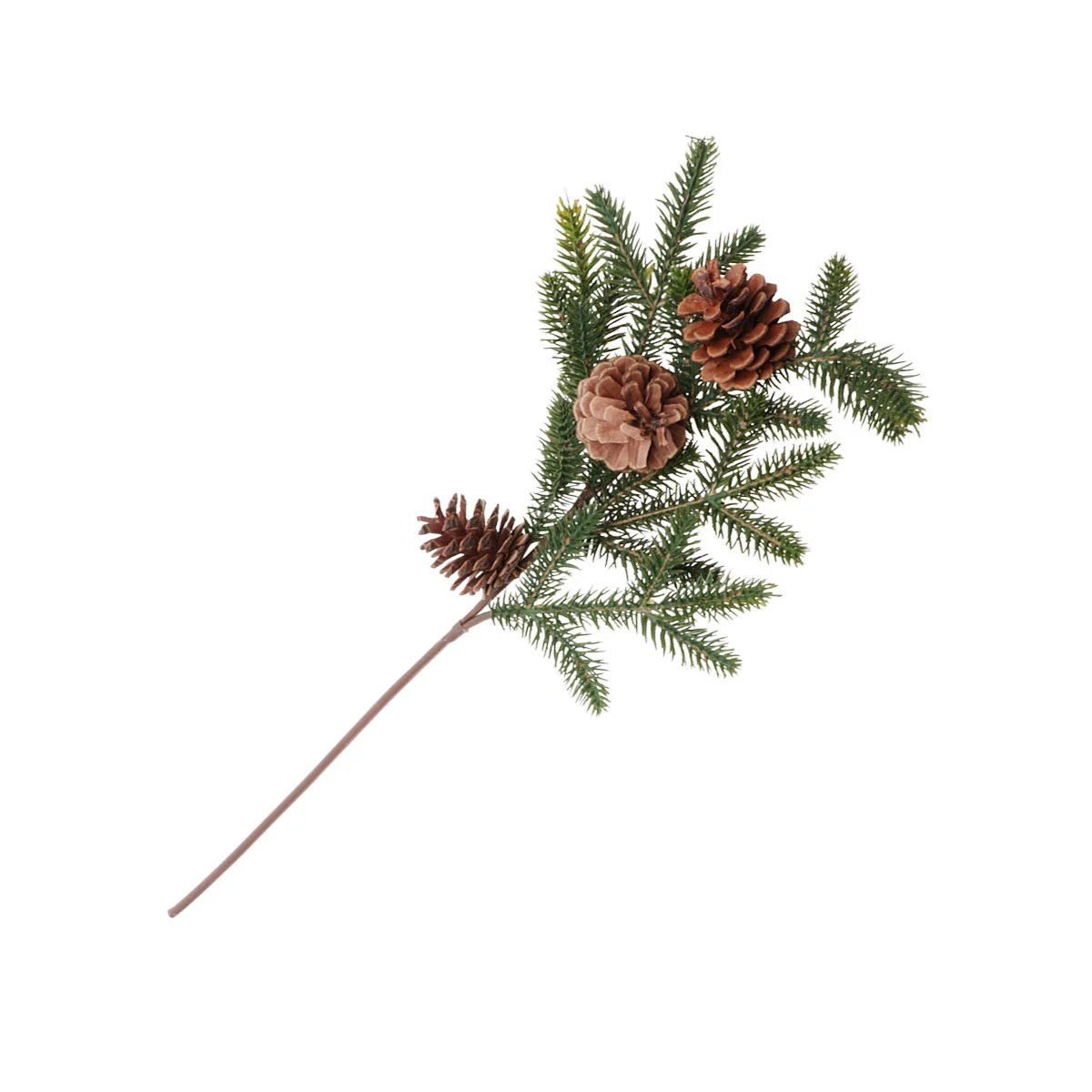 1pc Simulation Pine Cone Pine Needle Ornaments Christmas Home Decoration Simulation Pine Cone Pine Needle Bouquet Lifelike Plant Pine Needles Cones