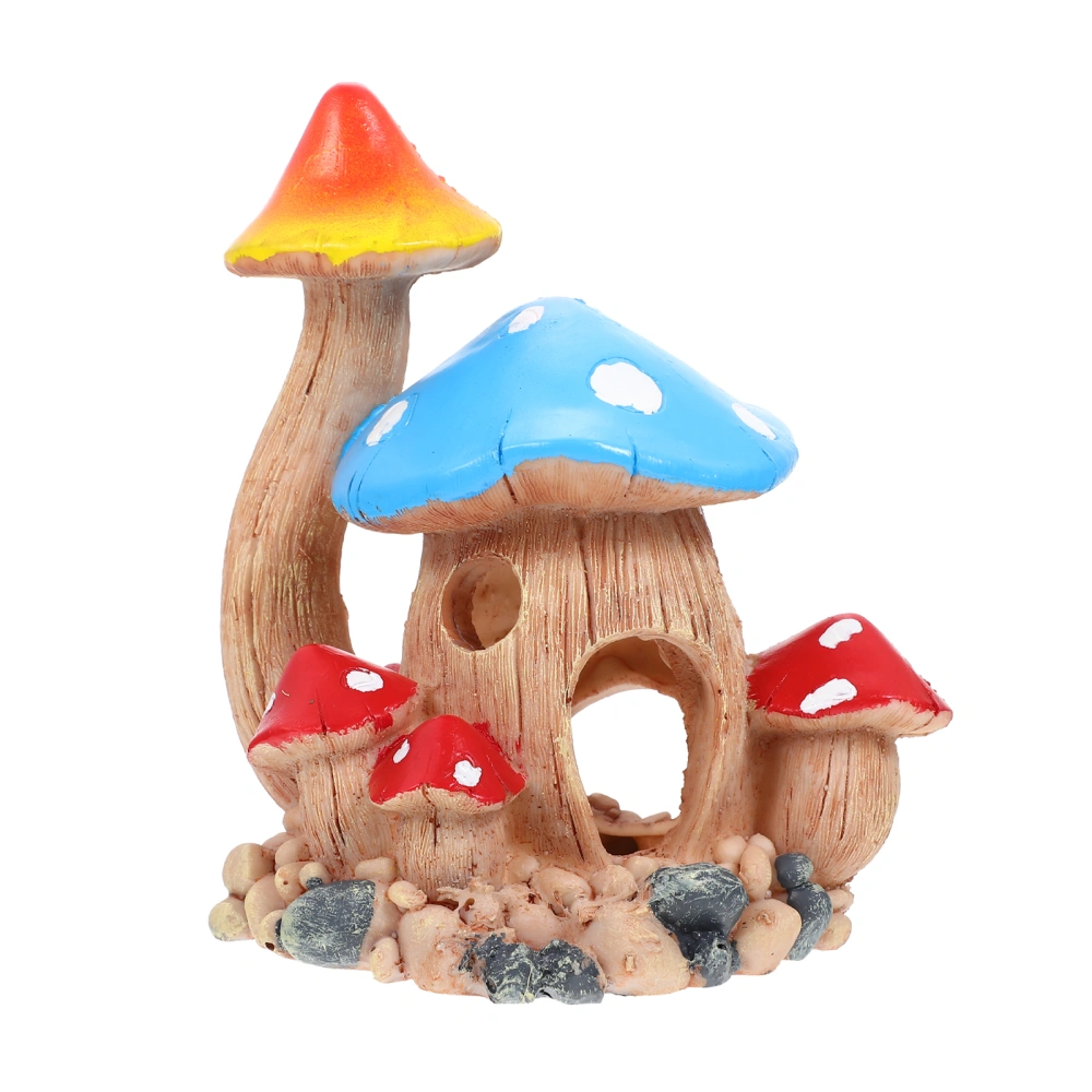 Decorative Shrimp Cave Aquarium Mushroom House Fish Tank Landscape Decor