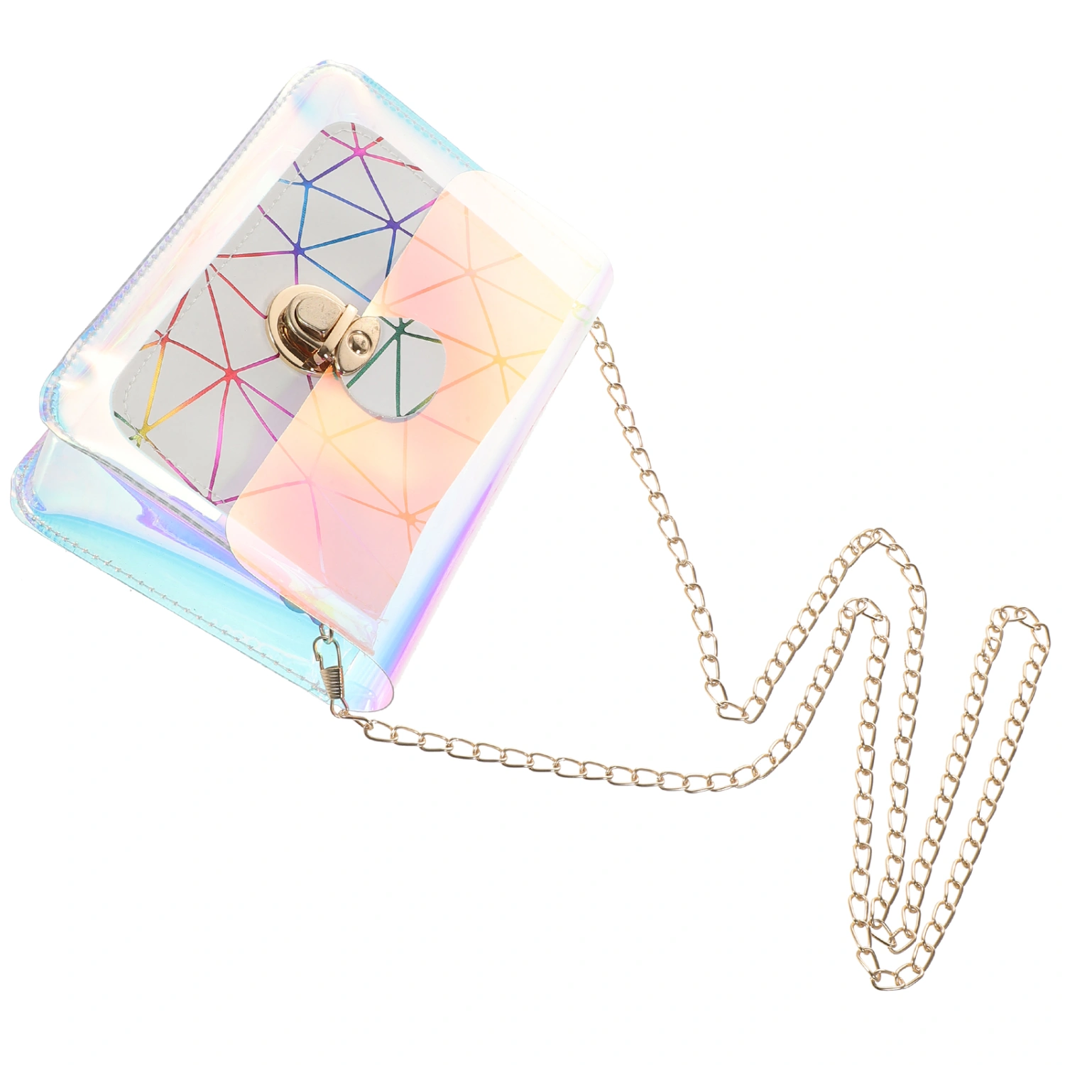 1pc Transparent Chain Bag PVC Jelly Clear Mini Single Shoulder Bag for Lady