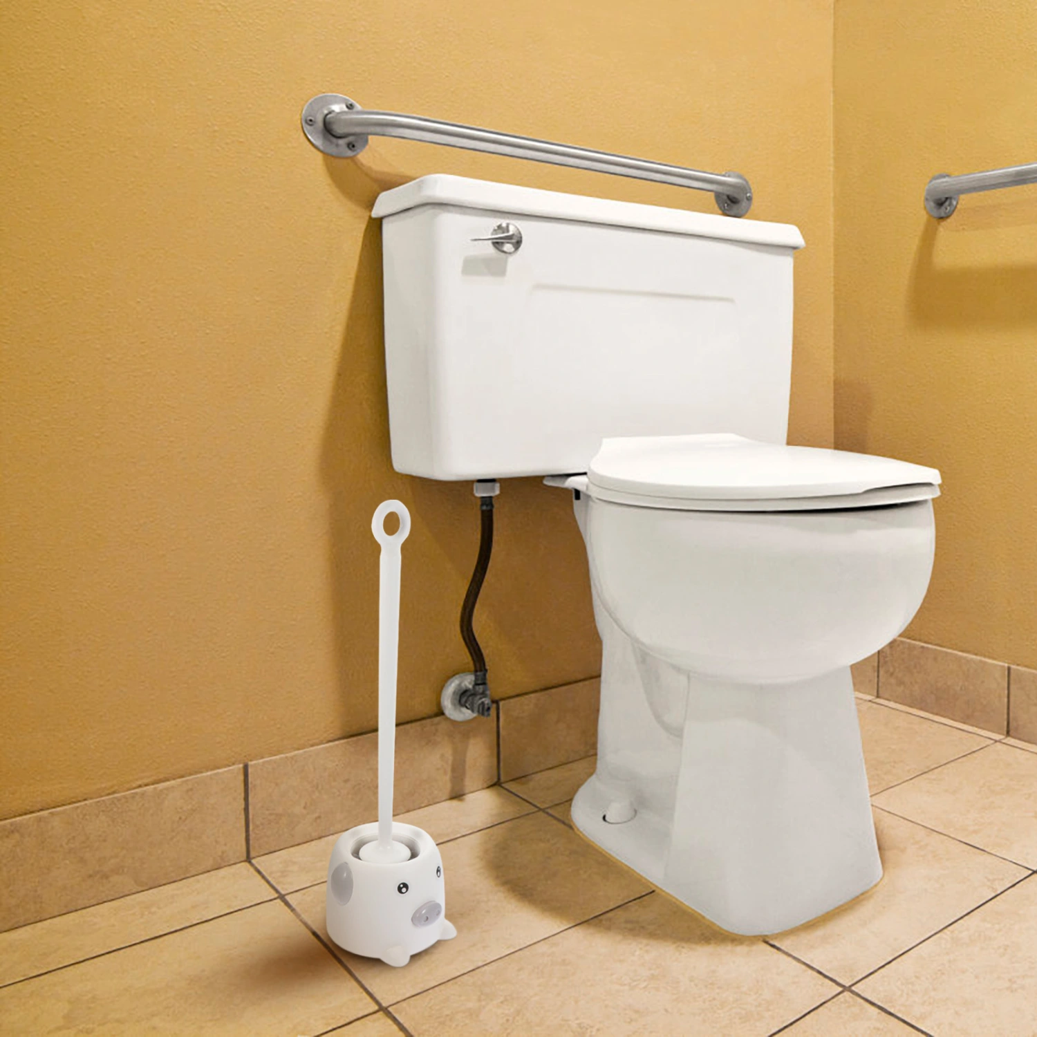 Pig Shape Toilet Cleaning Brush Toilet Cleaner Toilet Brush for Bathroom with Base