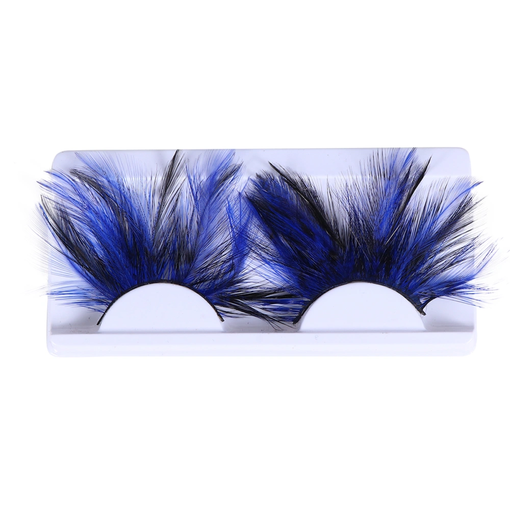 1 Pair Exaggerated Feather Eyelashes Women Eyelashes Performance Eyelashes