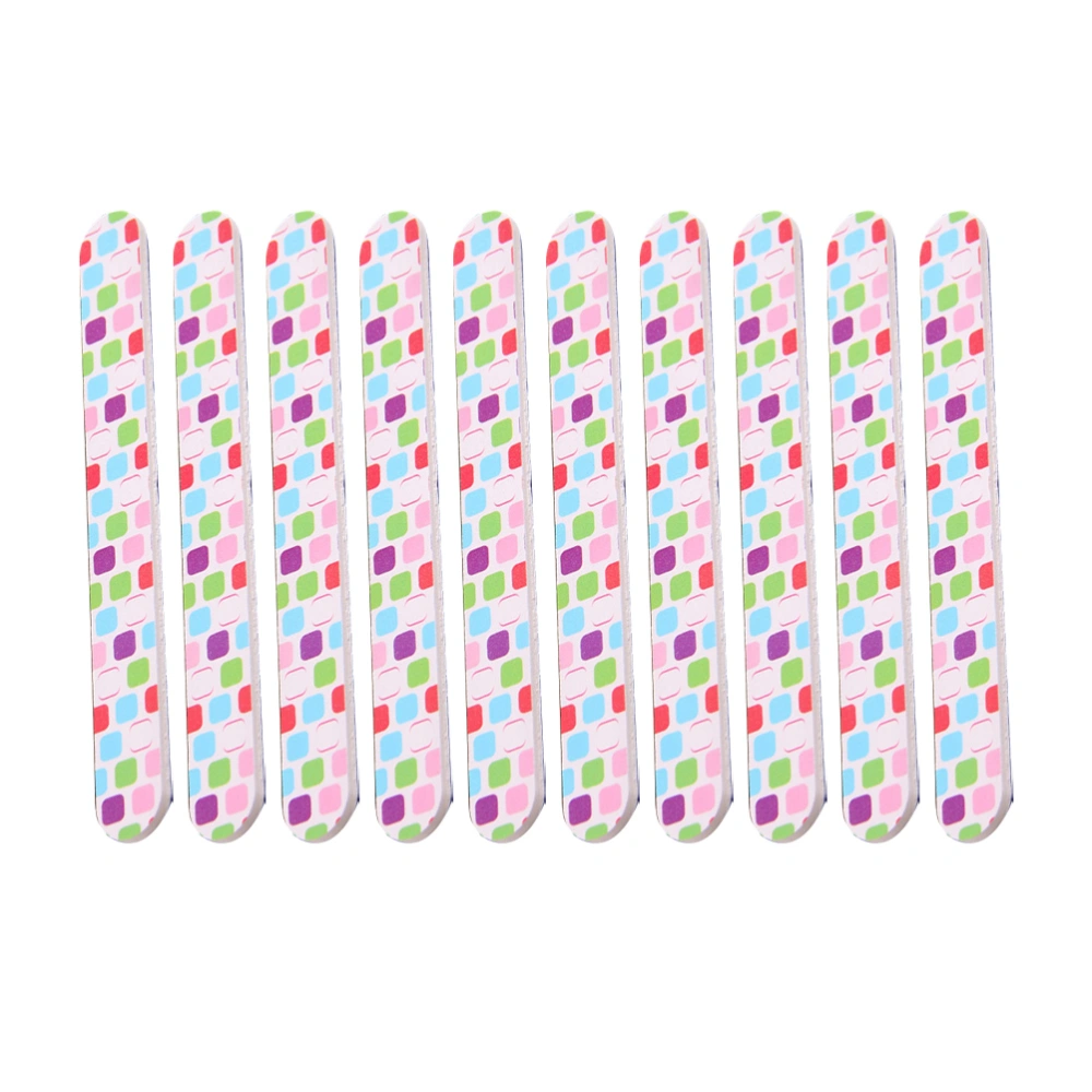 20PCS Double-Side Printing Nail Files Manicure Polishing Bars Nail Shaping Strip DIY Nail Art Supplies for Home Nail Shop (Random Style)