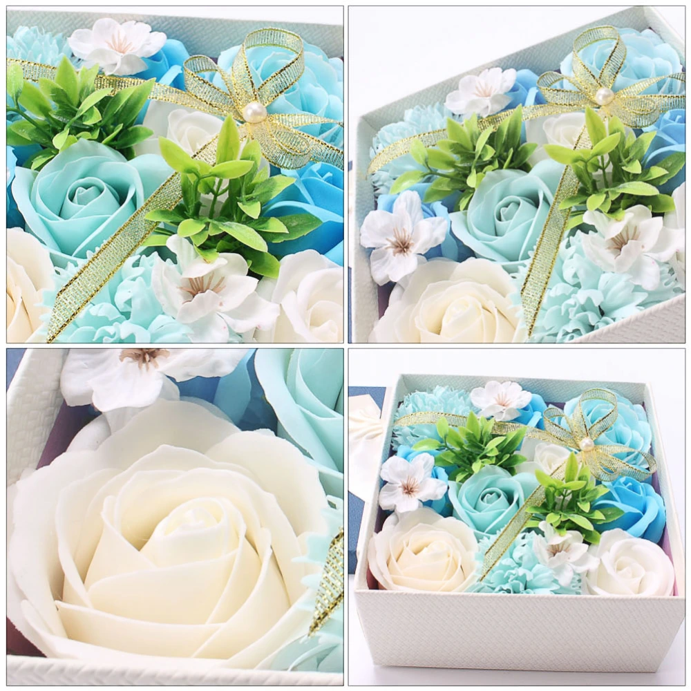 1 Pc Square Gift Box Beautiful Soap Flower Soap Rose Gift Box Holiday Gift