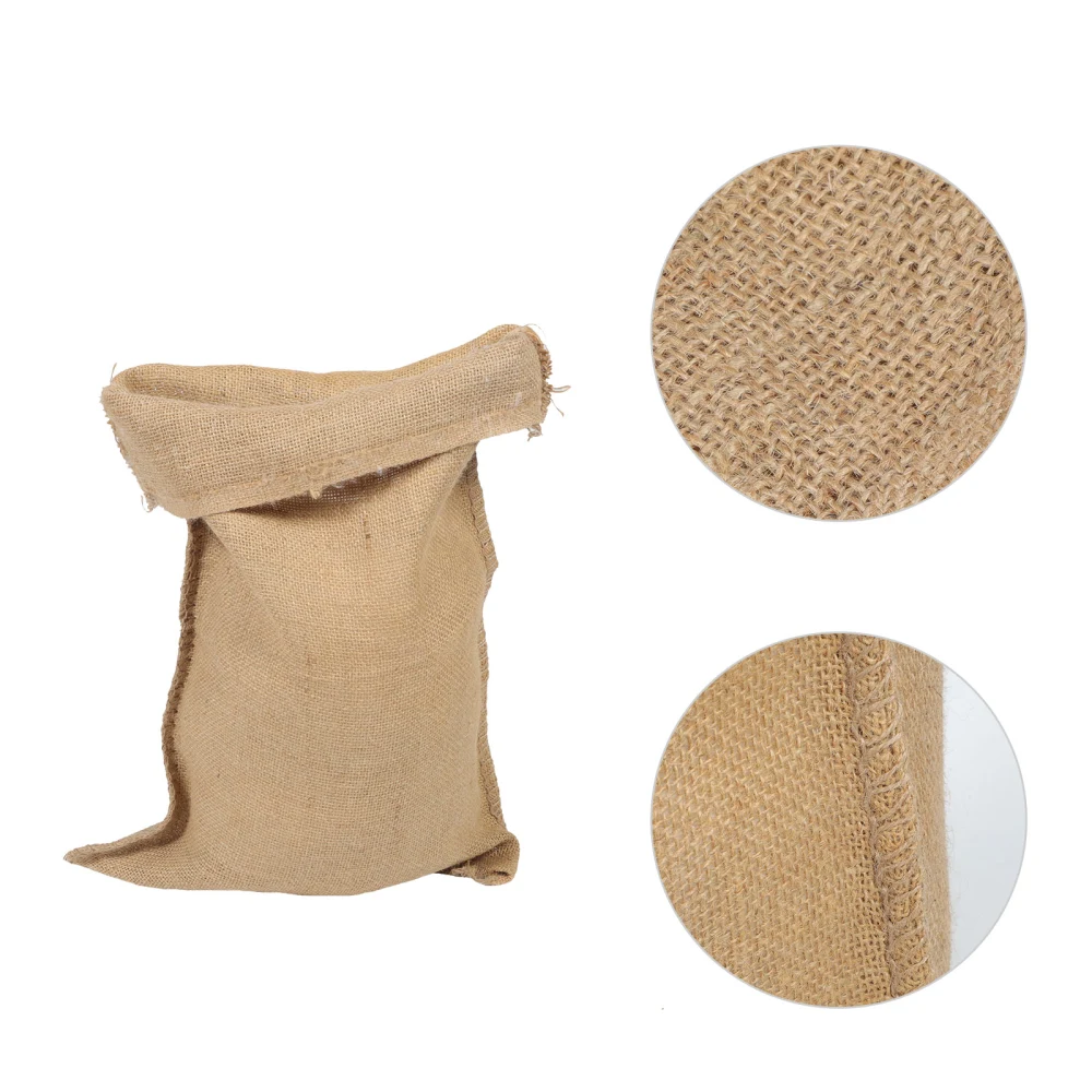 3pcs Jute Storage Bags Cereal Packing Pouches Medicinal Materials Storage Holder