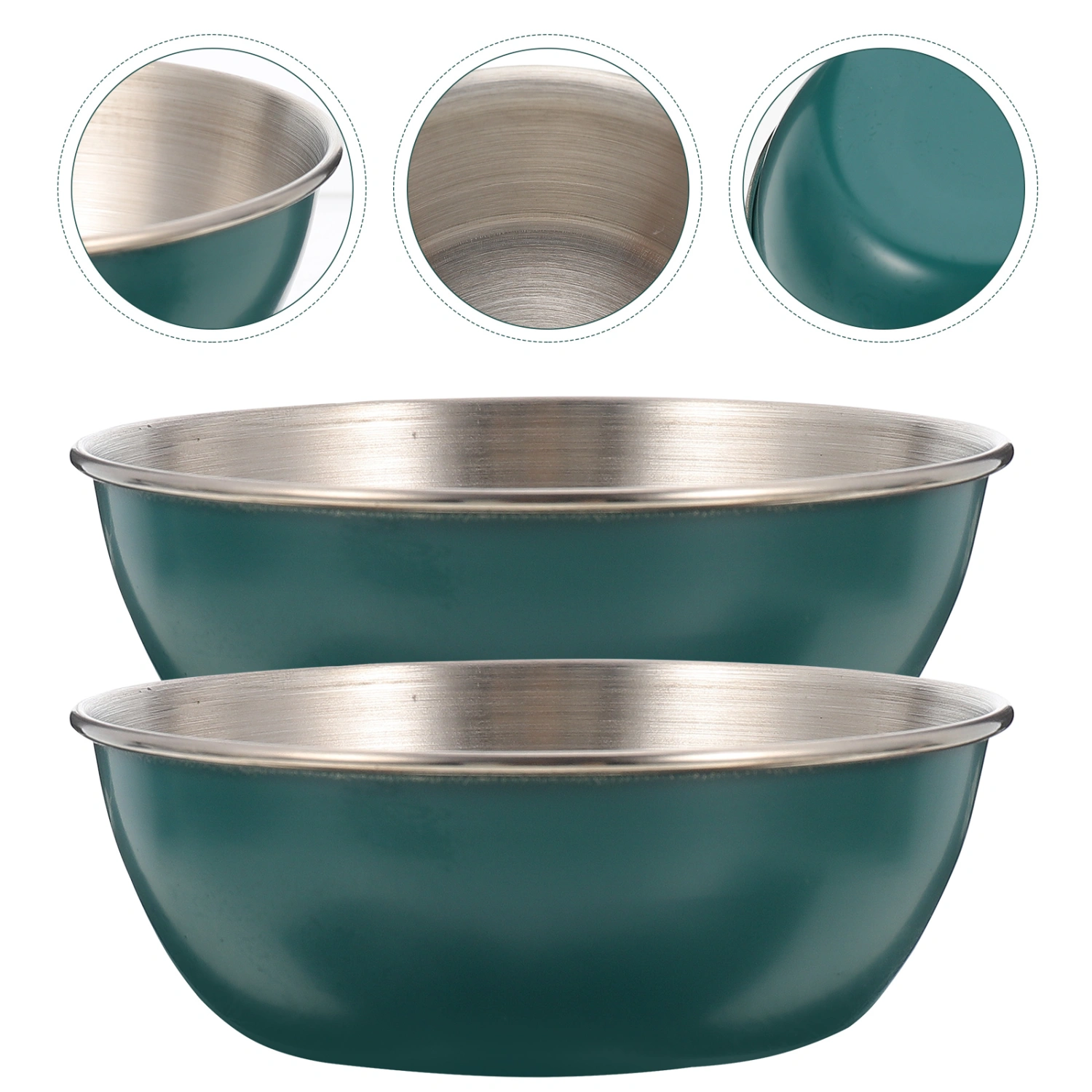 2Pcs Metal Dipping Dishes Round Dipping Bowls Round Sauce Dishes Sauce Dipping Bowls