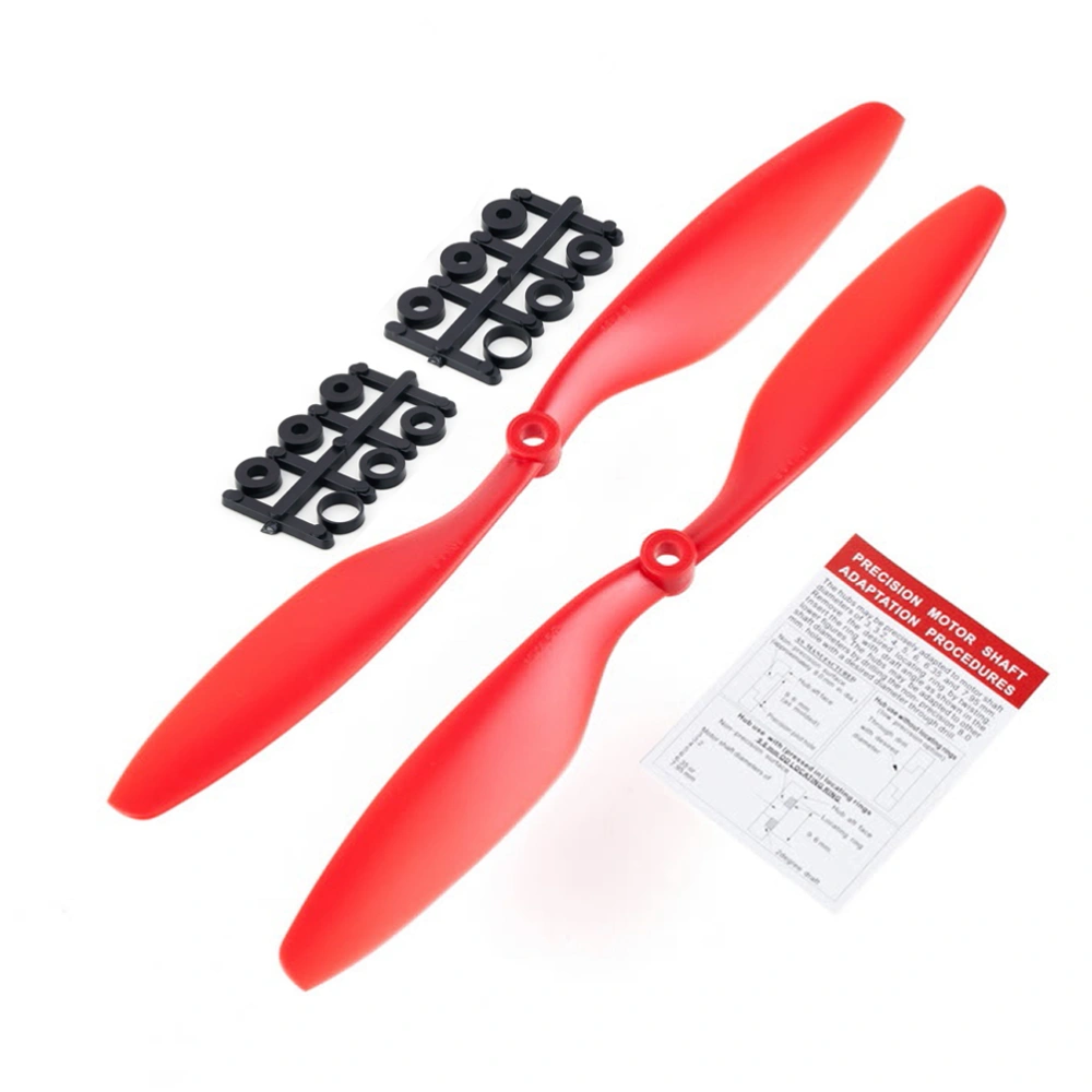 A Pair of 10x4.5" 1045 CW CCW Propeller Props for Multirotor Quadcopter (Red)