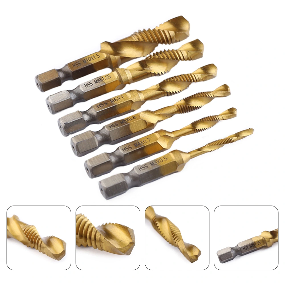 6pcs Practical Woodworker Hole Drill Bits Hexagonal High-speed Steel Drill Bit