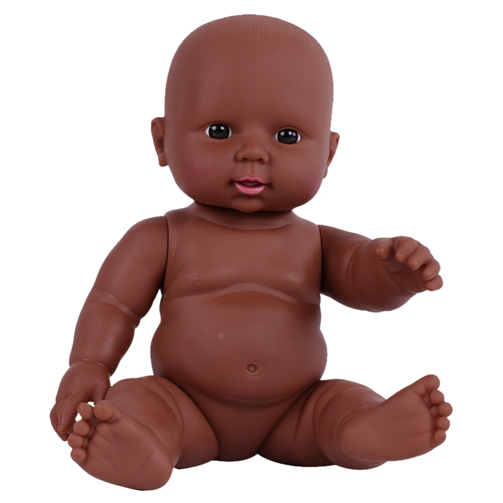 30cm Baby Simulation Doll Newborn Girl Emulated Dolls Expression Children Gift Baby Toy Birthday Gift (Coffee, Naked)