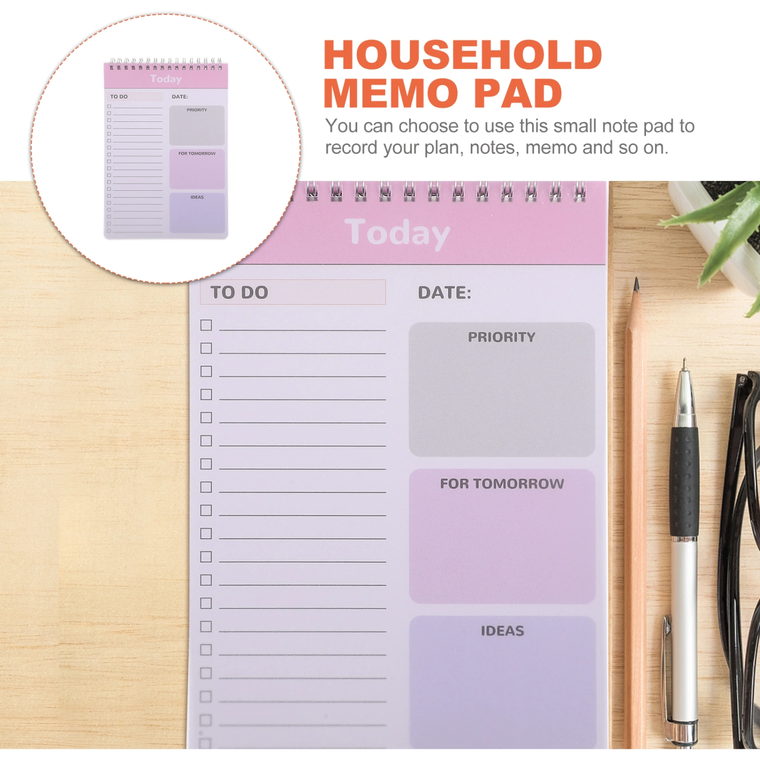  Household Memo Pad Convenient Planner Notepads Multi-function Notepad