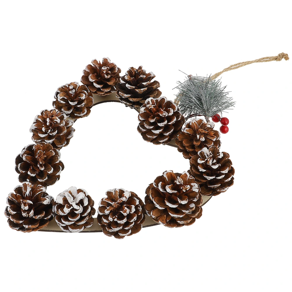 1Pc Pine Cone Hanging Wreath Festival Garland Wall Dangling Decoration