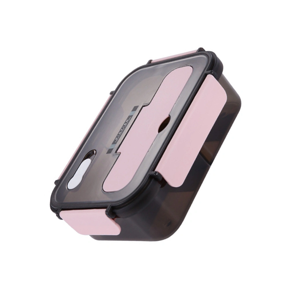 1500ml Two-division Lunch Box Office Heat Resistance Lunch Box with Fork Spoon