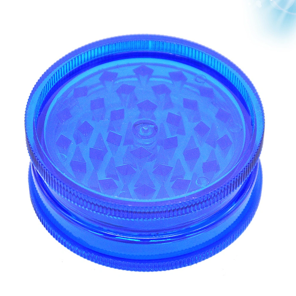 1pc Plastic Double Layer Smoke Grinding Tool Smoke Tobacco Grinder Spice Grinder Herb Grinder (Random Color)