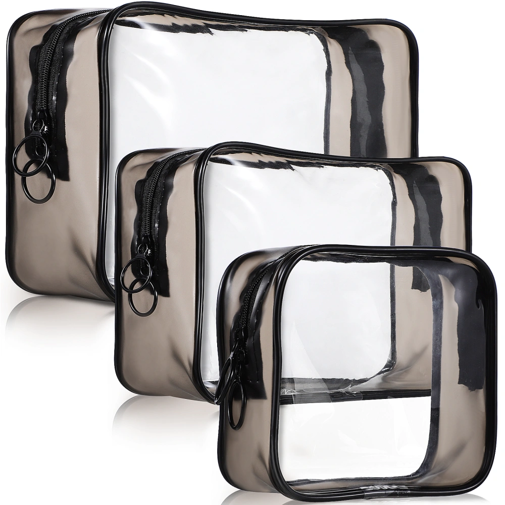 3pcs Makeup Organizer Bags Travel Size Toiletry Containers Portable Cosmetics Bags Clear Toiletry Bags