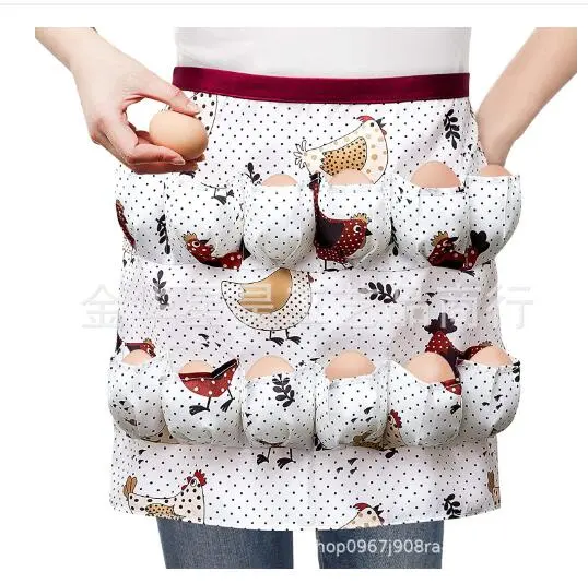 Farm Apron For Eggs Collecting Chicken Egg Apron Adorable Pattern Egg Picking Apron