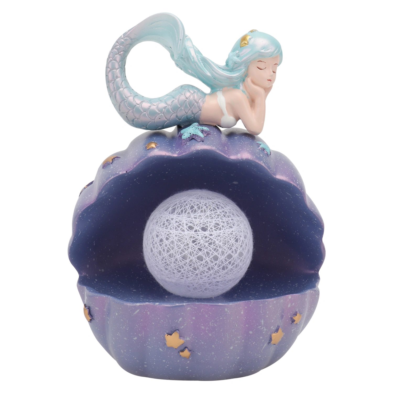 1Pc Mermaid Shell Shaped Night Light Gift Decorative Bedside Lamp Adornment