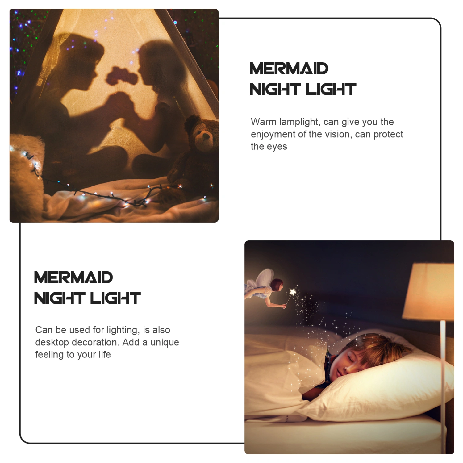 1Pc Mermaid Shell Shaped Night Light Gift Decorative Bedside Lamp Adornment