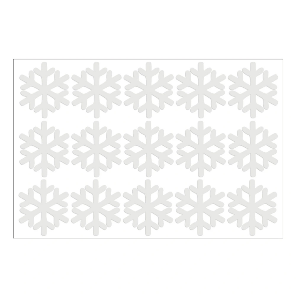 1 Pc Creative Removable Snowflake Window Sticker Glass Wall Fluorescent Sticker (White)