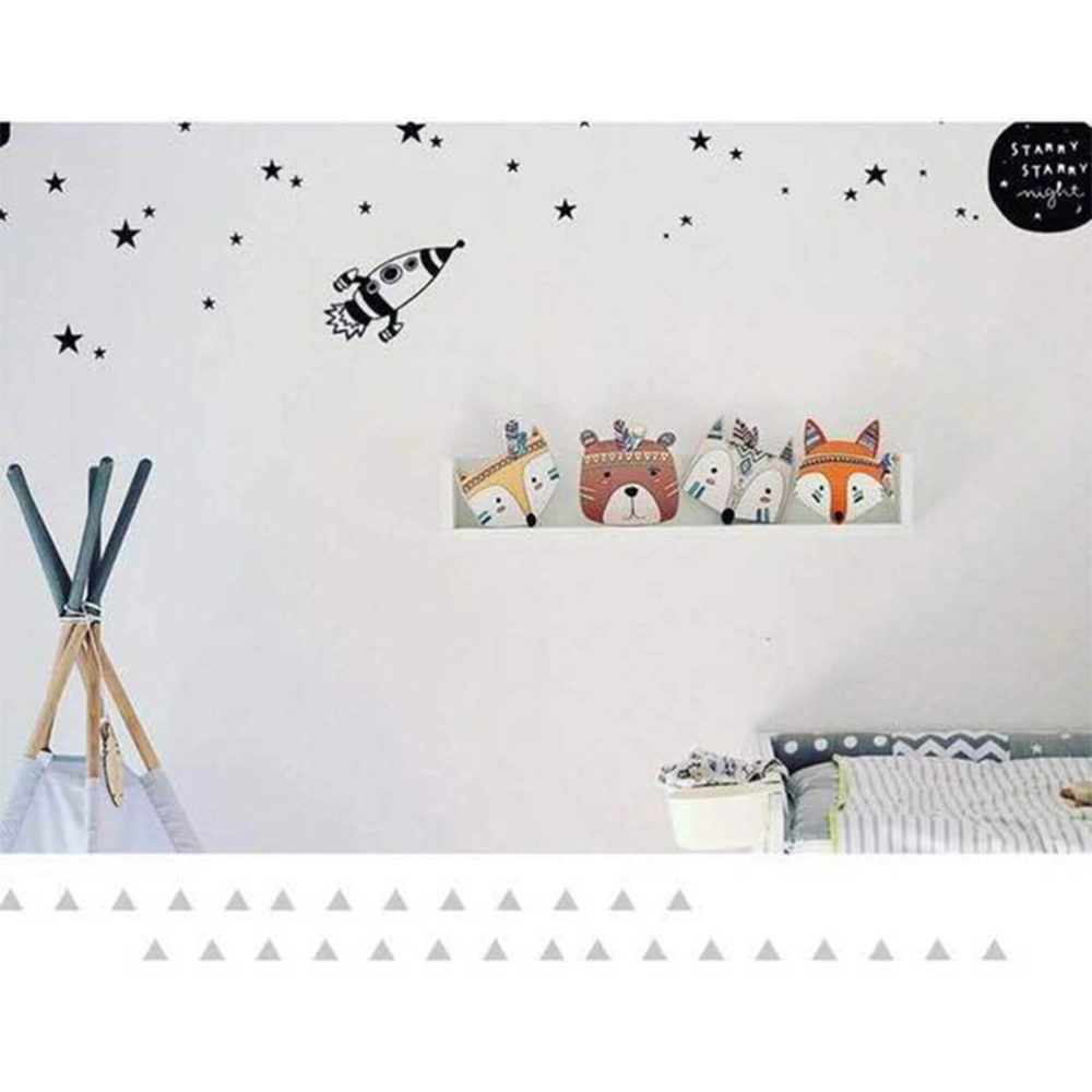 Wooden Cartoon Animal Wall Sticker Funny Bear Wall Decal for Kid's Room Decoration