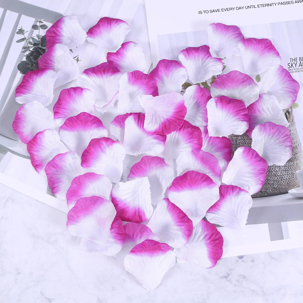 2000pcs Silk Rose Petals Wedding Scatter Flowers Flower Children Throwing Flowers Wedding Room Ceremony Layout Simulation Petals Purple White