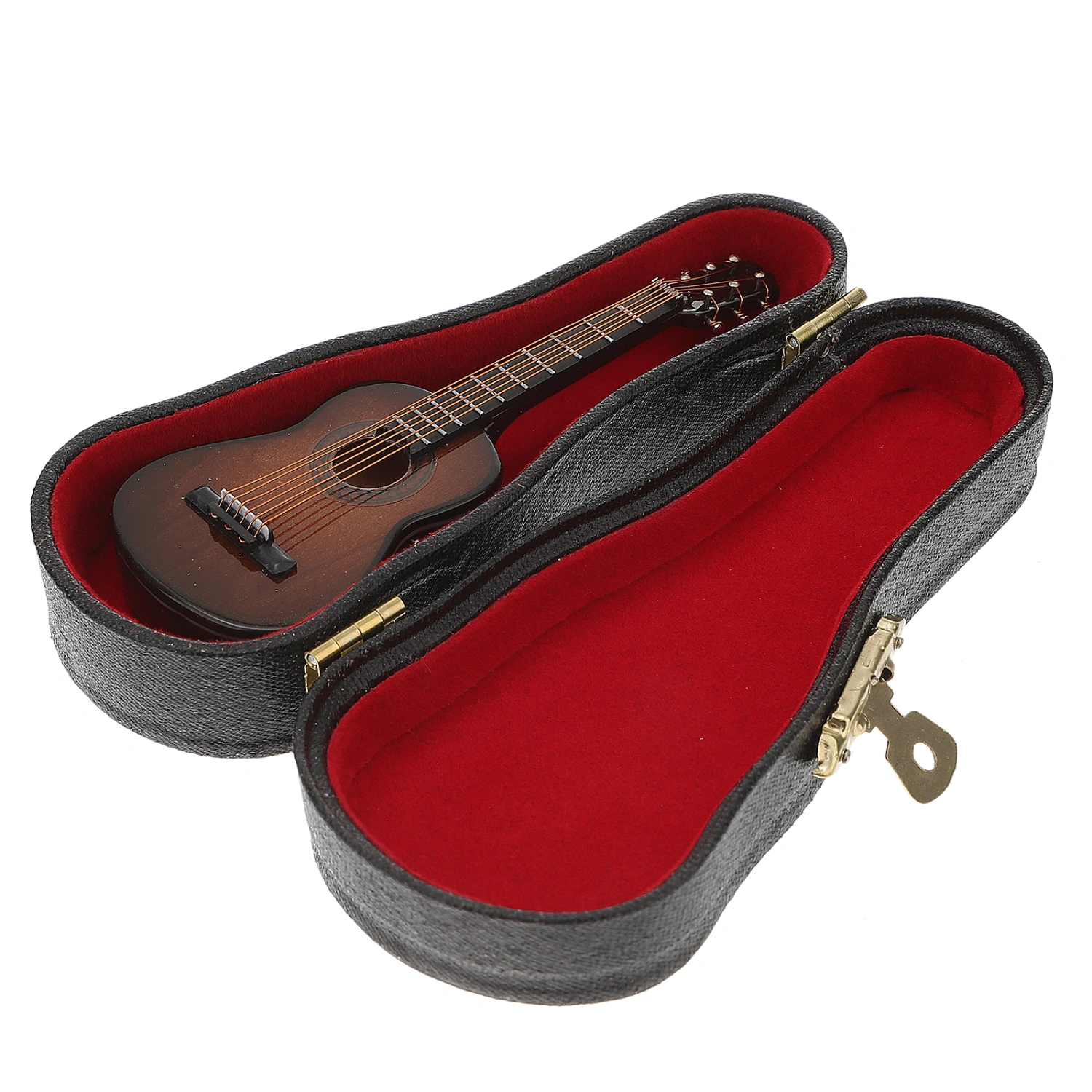 1 Set Mini Wooden Guitar Model Miniature Guitar Model Decoration for Home