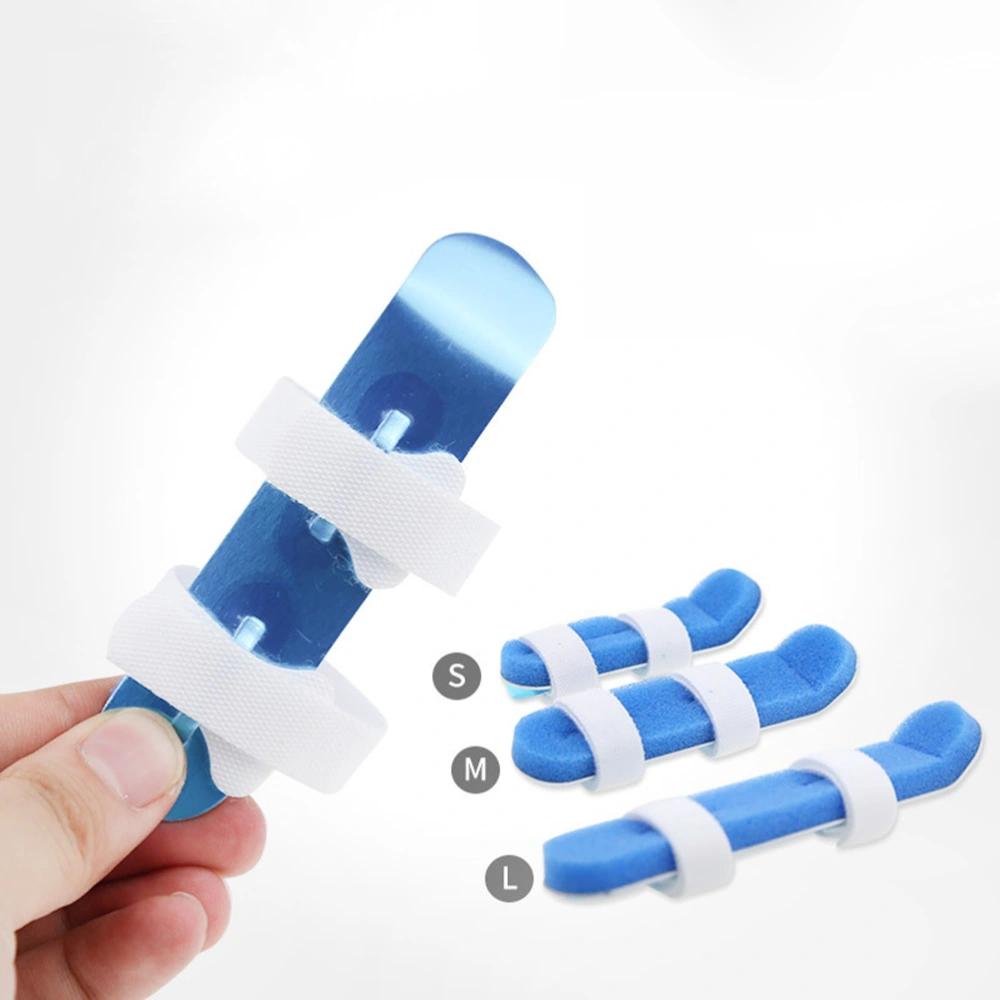 2PCS Finger Fixation Splint Flexible Finger Sleeve Breathable Finger Support Protector Hand Joint Correction Brace for Home Use(Size M Blue)