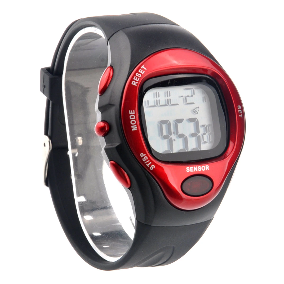 R022M Waterproof Sports Pulse Rate Monitor Calorie Counter Digital Wrist Watch with Alarm /Calendar /Stopwatch (Red)