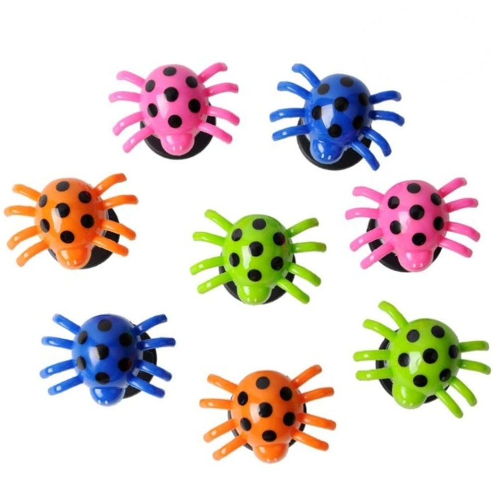 4Pcs Kids Plastic Spiders Shape Jumping Small Toys Bouncing Spider Shake Toys Swing Spiders Toys