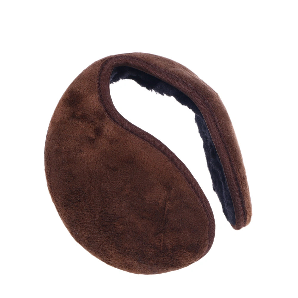 Men Fall Winter Outdoors Ultra-Soft Plush Faux Fur Earmuffs (Coffee)