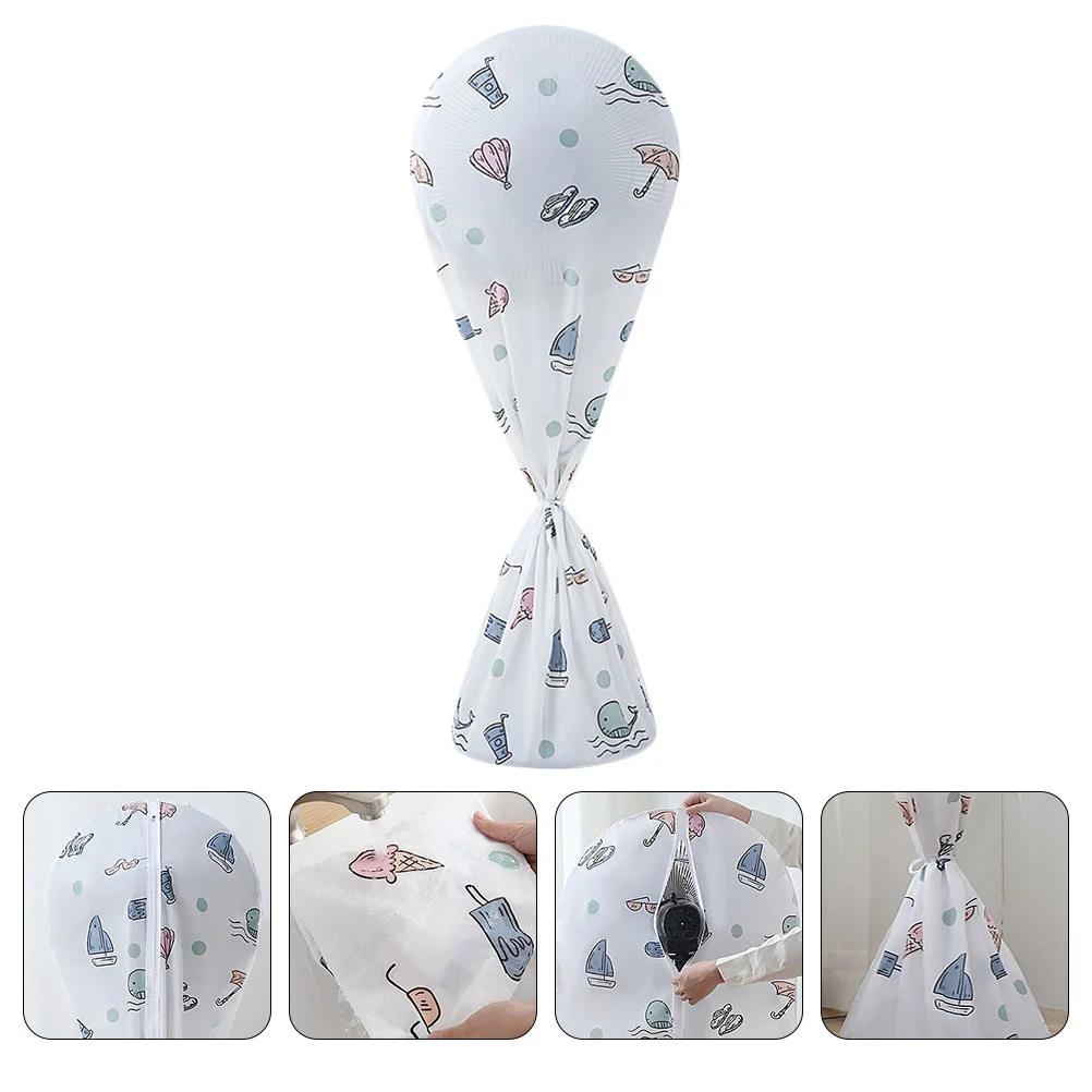 1PC Printed Floor-standing Fan Dust Cover PEVA Fan Protective Cover (3D Style)