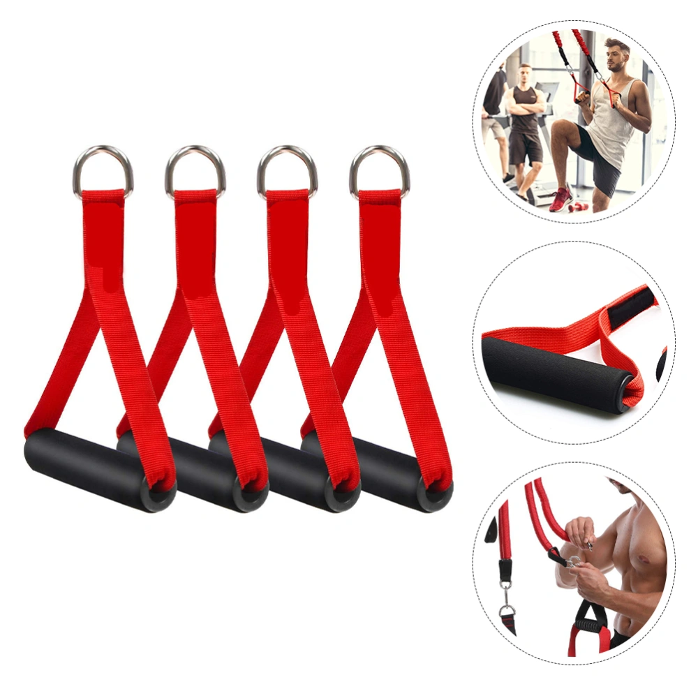 4pcs Resistance Band Handles Grips Fitness Strap Solid ABS Cores Handles