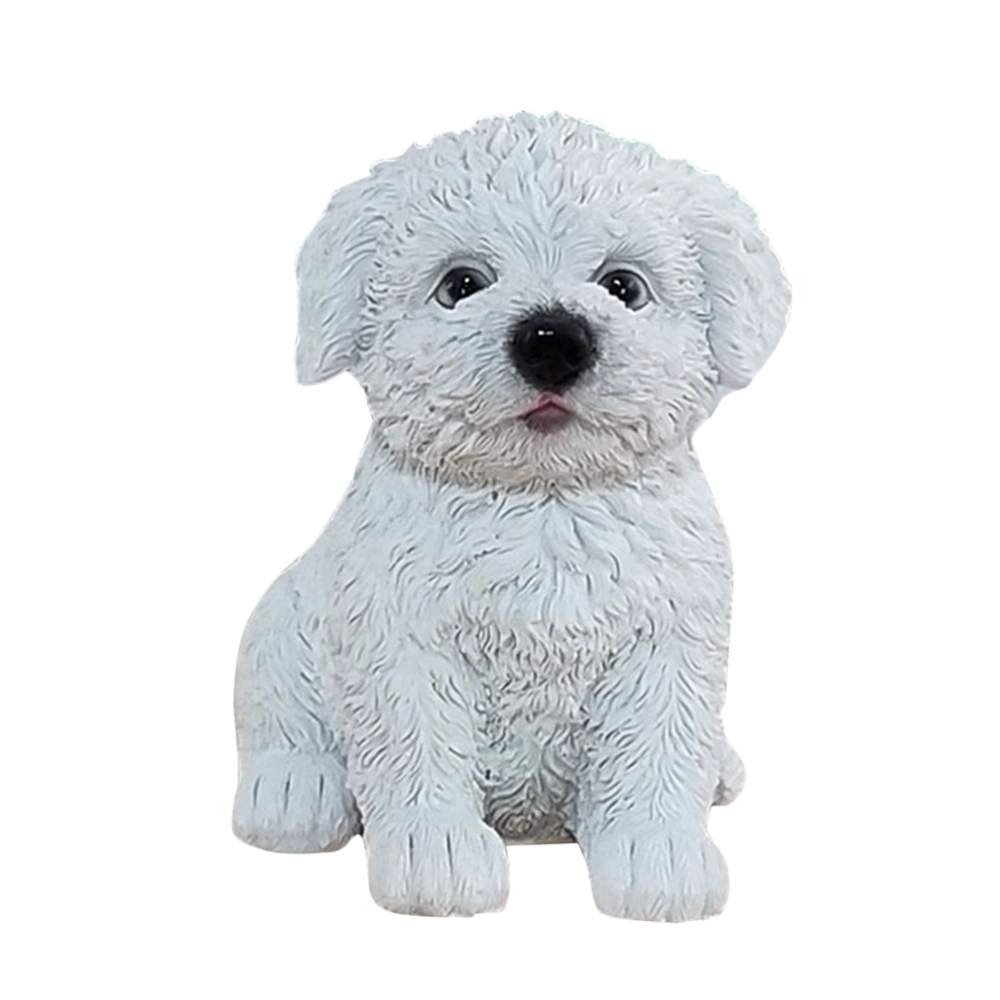 1pc Resin Dog Statue Ornament Dog Figurine Adornment Art Designed Decoration