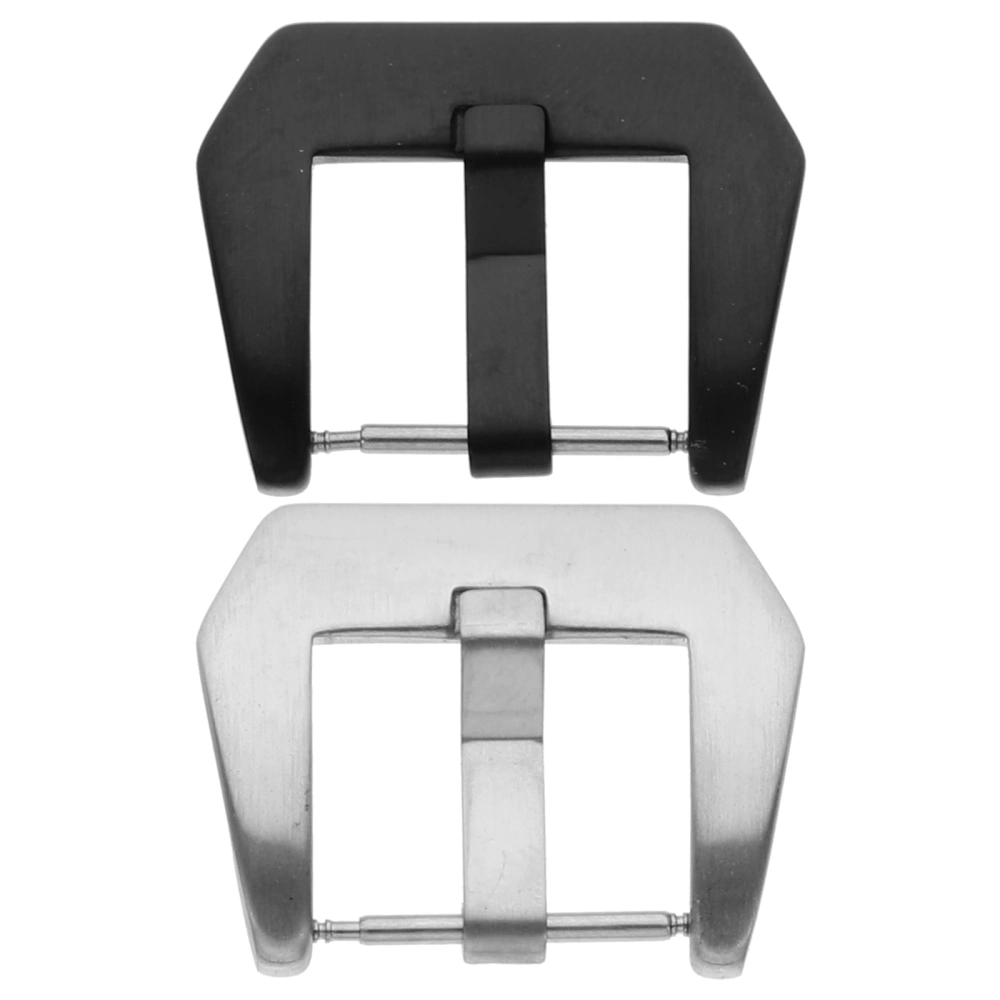 2Pcs Stainless Steel Watch Buckles Watchband Replacement Buckles Watch Band Buckles