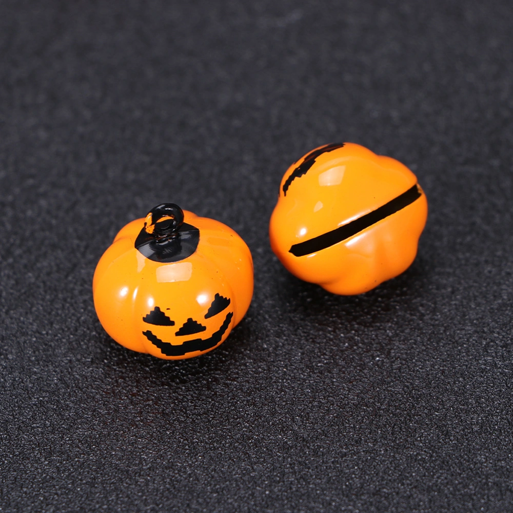 12Pcs/Set of Pumpkin Shape Jingle Bells Cartoon Pendant Pet Necklace Supply