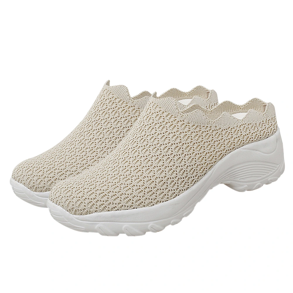 1 Pair of Thick Sole Casual Shoes Woman Leisure Shoes Breathable Footwear