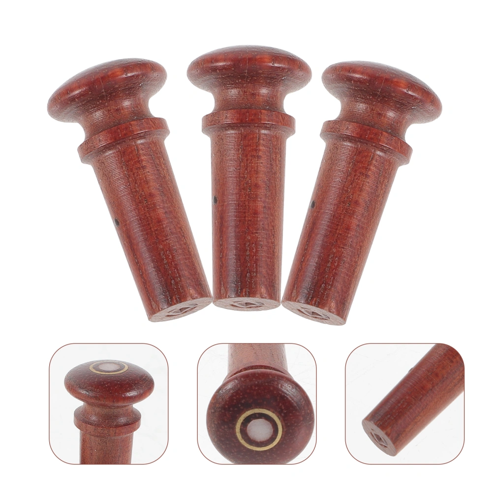 3pcs Violin Tail Endpin Replacement Date Wood Violin Tailpiece End Pin