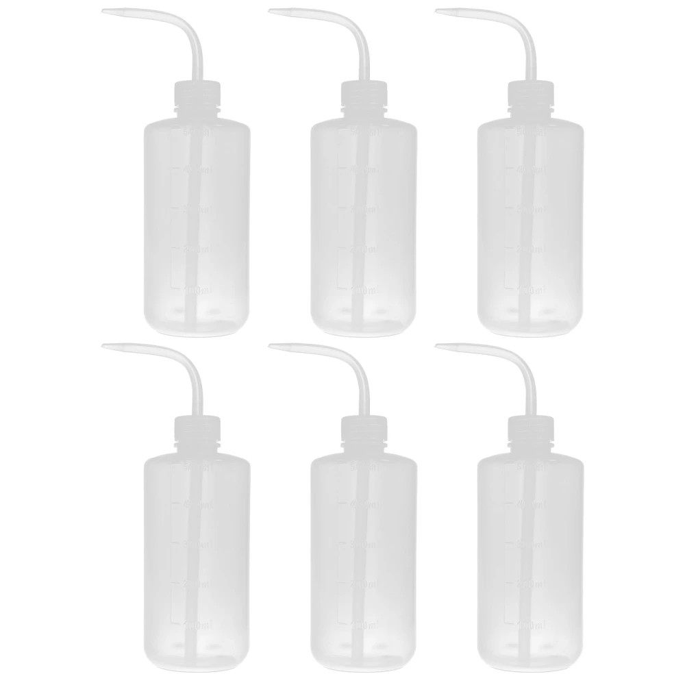 6pcs Squeeze Bottles Plastic Washing Bottle Plastic Scale Wash Bottle for Labs