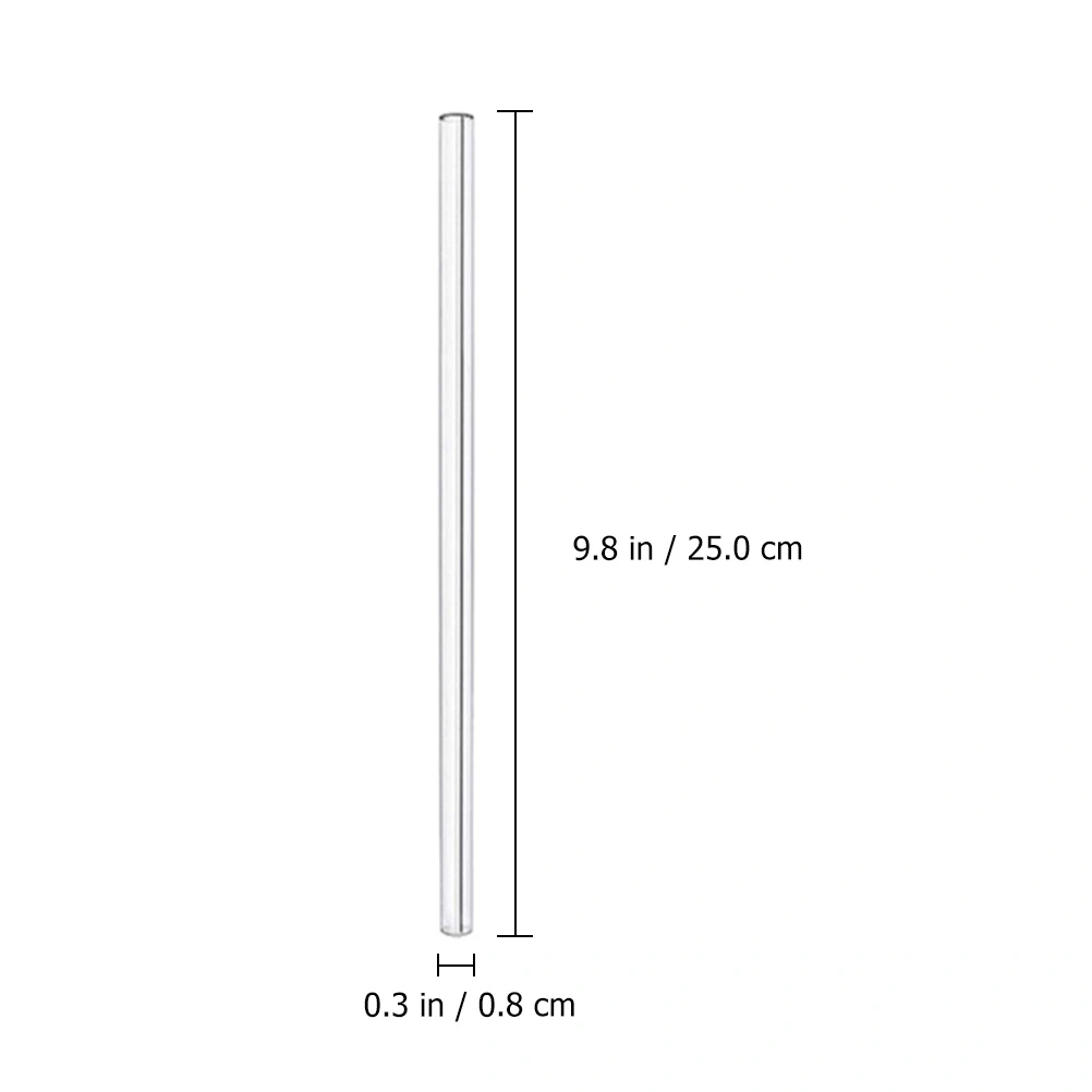 16pcs Transparent Glass Straw Beverages Glass Sucker with Brushes (Transparent)