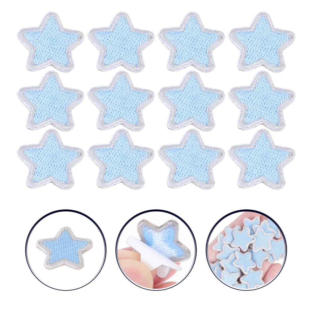 20Pcs Embroidered Patches for Clothes Self-adhesive Patches Five-pointed Star Patches